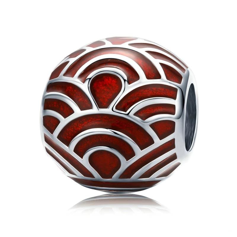 Pandora Compatible 925 sterling silver Red Wave Charm From CharmSA Image 1