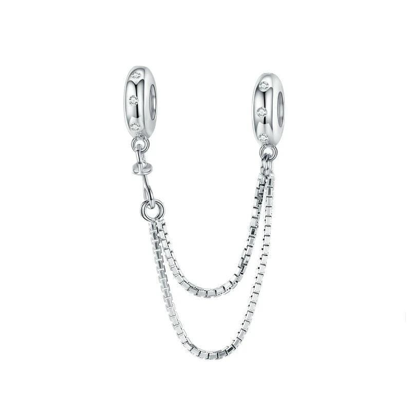 Pandora Compatible 925 sterling silver Safety Box Chain Charm From CharmSA Image 1