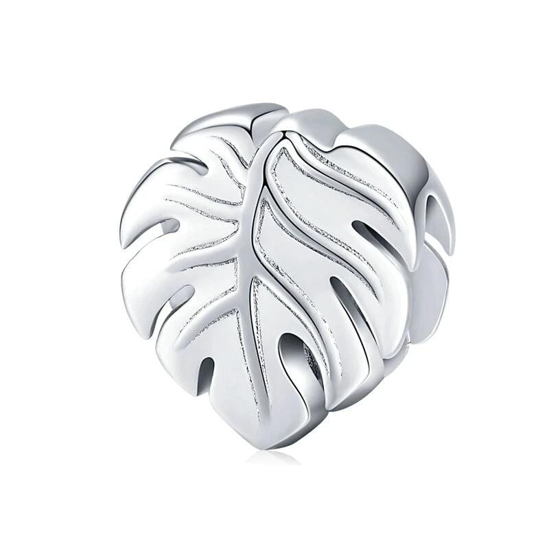 CharmSA Monstera Leaf Charm | Fits Pandora Bracelets | Sterling Silver