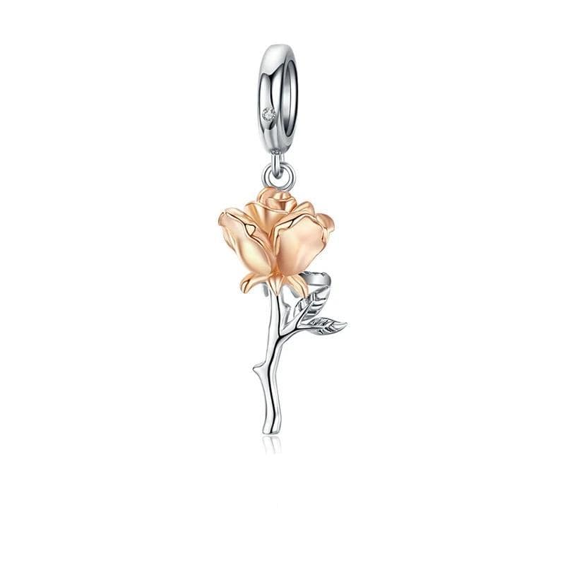 Pandora Compatible 925 sterling silver Rose Flower Charm From CharmSA Image 1