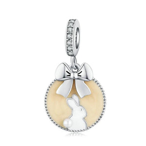Pandora Compatible 925 sterling silver Rabbit Beige charm From CharmSA Image 1