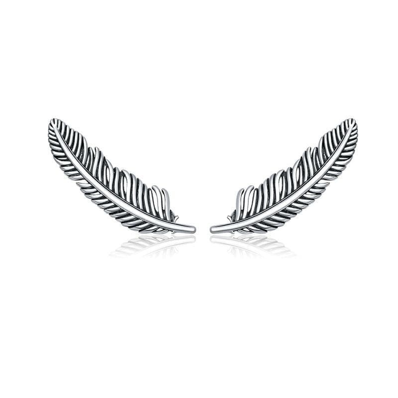 Retro Feather Stud Earrings From CharmSA Image 1