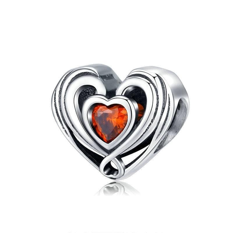 Red Heart Charm | CZ