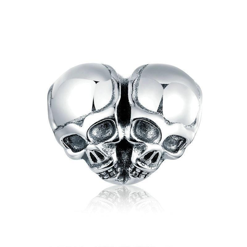 Skull Heart Charm