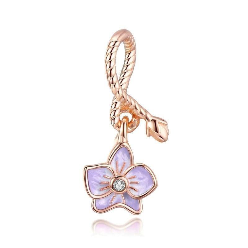 Petite Orchid Dangle Charm | RGP CZ EN