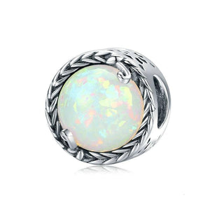 Baroque Opal Round Charm