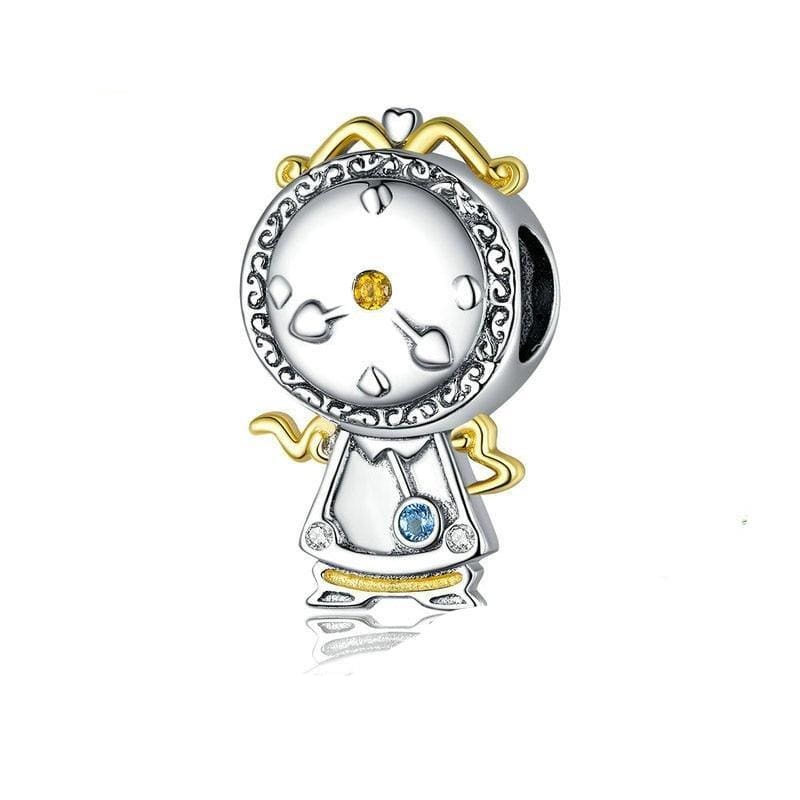 Cogsworth Beauty And The Beast Charm | GP CZ