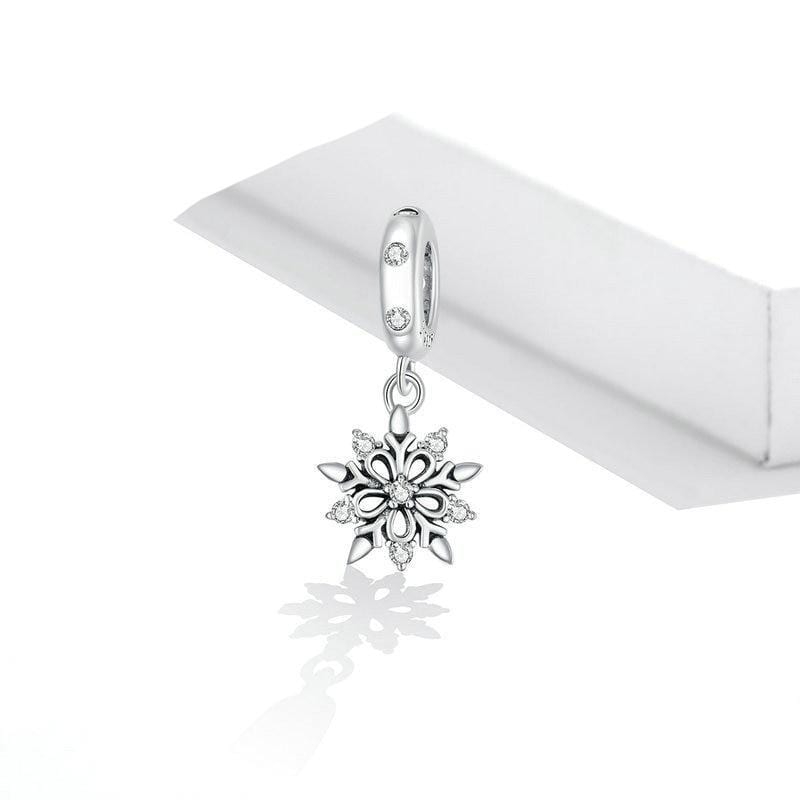 Petite Snowflake Dangle Charm | CZ