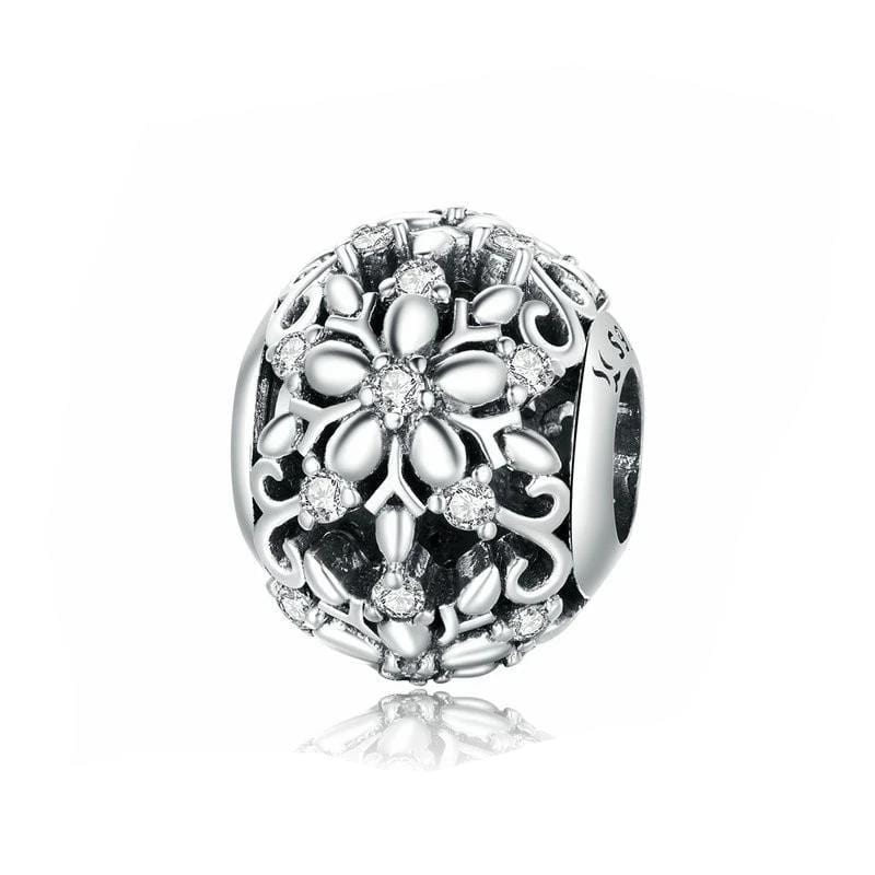 Snowflakes Round Charm | CZ