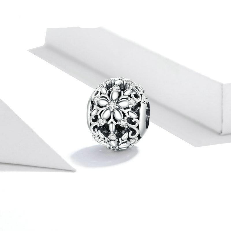 Snowflakes Round Charm | CZ