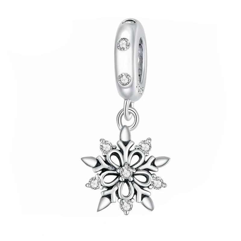 Petite Snowflake Dangle Charm | CZ