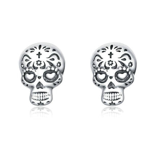 Gothic Skull Stud Earrings