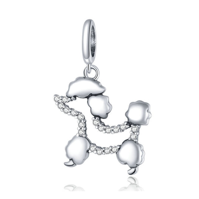 Poodle Dangle Charm | CZ