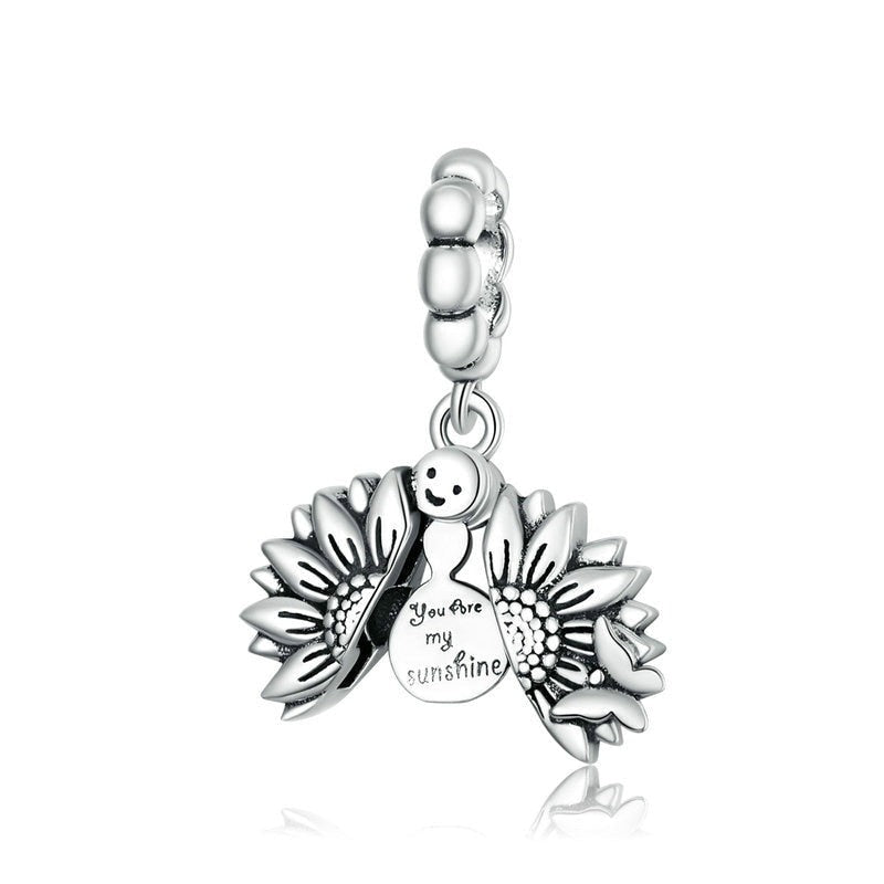 Smiling Sunflower Dangle Charm