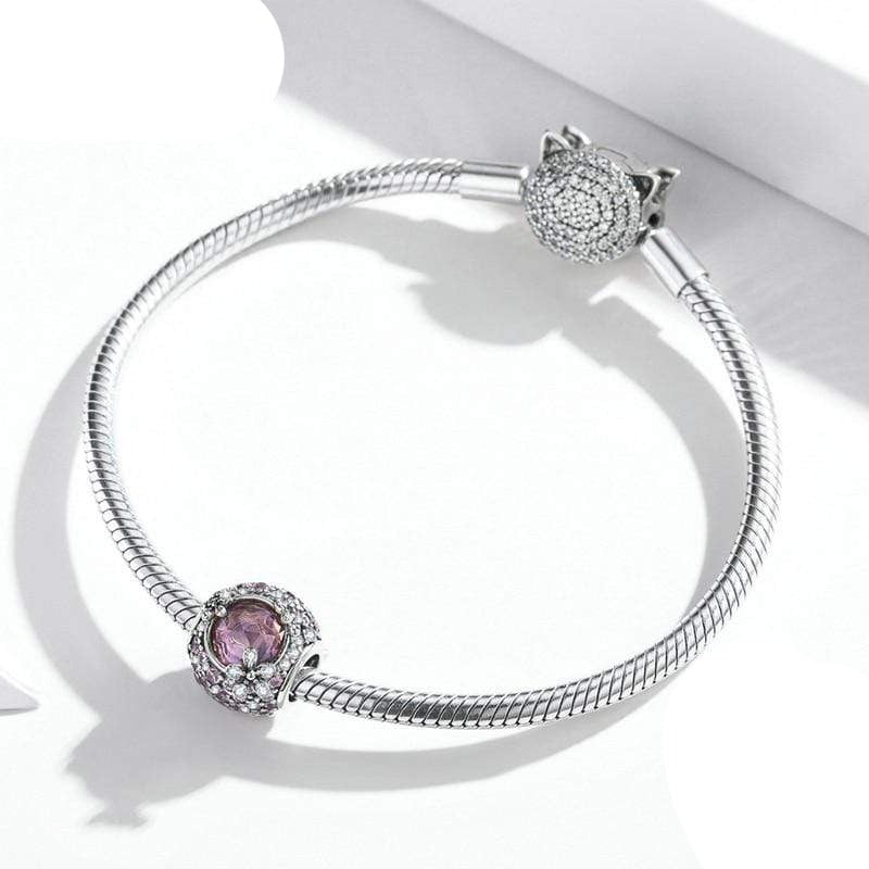 Cherry Blossom Round Charm | CZ