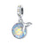 Fishtail & Opal Scales Dangle Charm | CZ