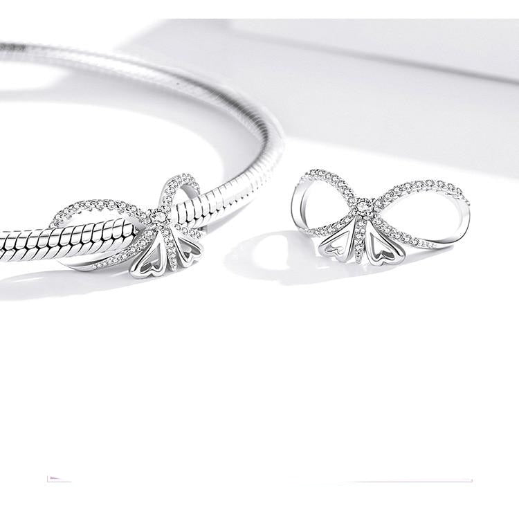 Infinity Butterfly Charm | CZ