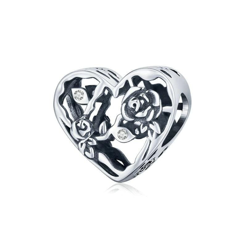 Rose Heart Charm | CZ