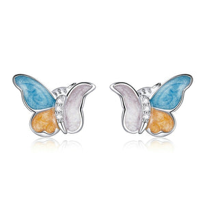 3 Colour Butterfly Earrings