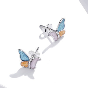 3 Colour Butterfly Earrings