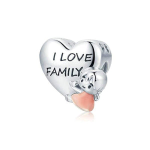 "I Love Family" Little Girl Charm | EN