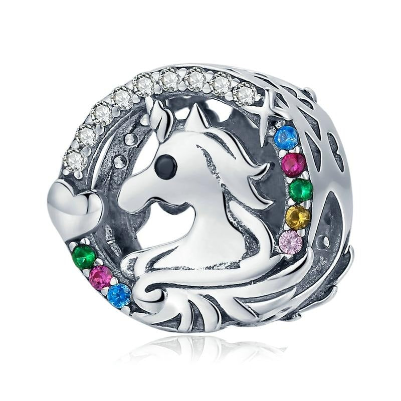 Unicorn Round Charm | CZ