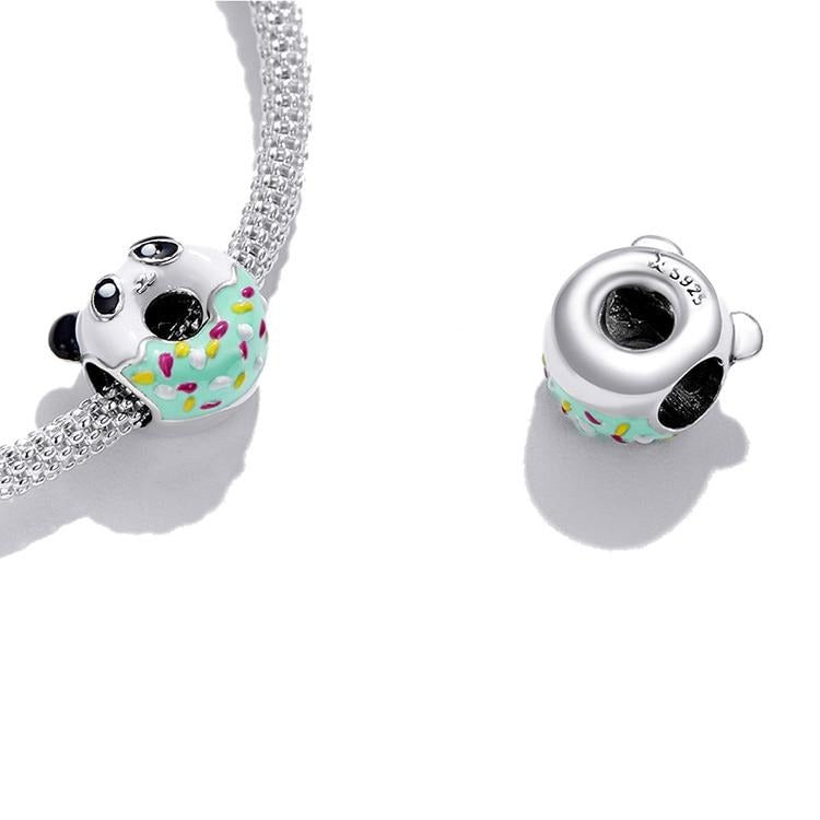 Panda Bear Donut Charm