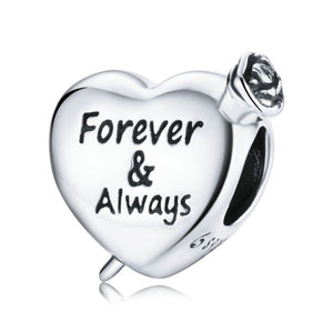 "Forever & Always" Heart Charm