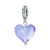 Beautiful Purple Heart Dangle Charm