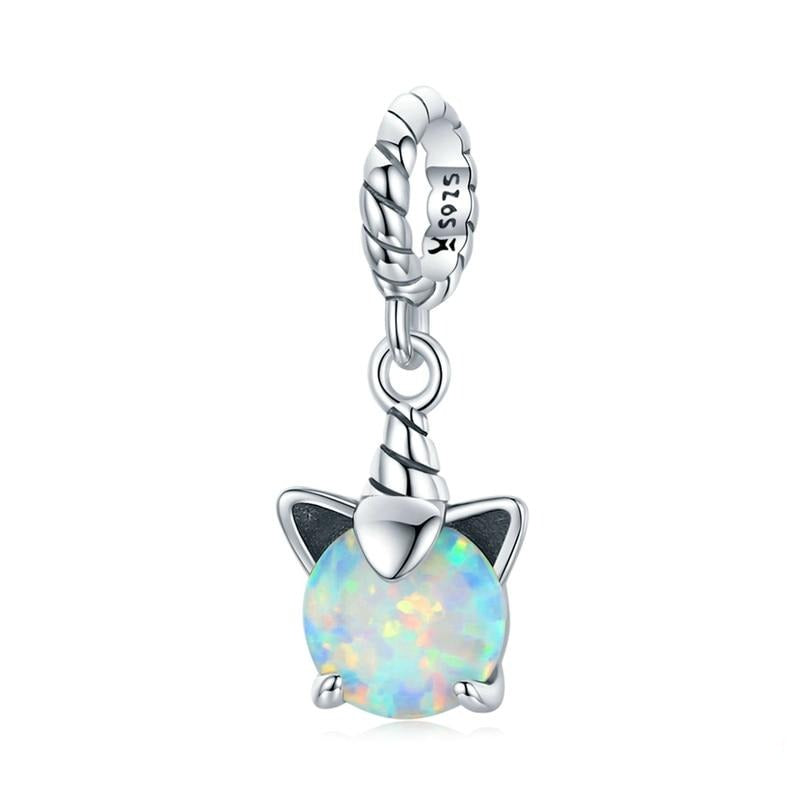 Petite Opal Unicorn Dangle Charm