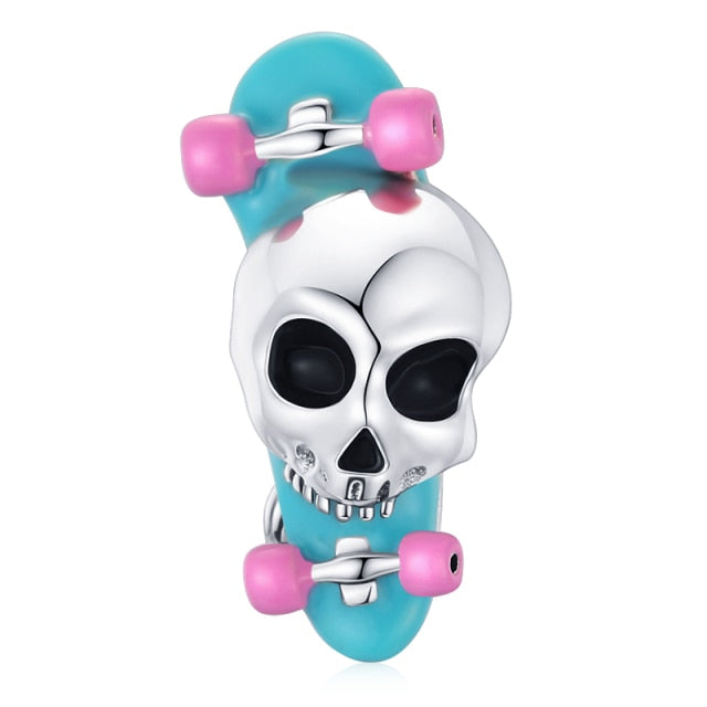 Skull &amp; Skateboard Charm | EN