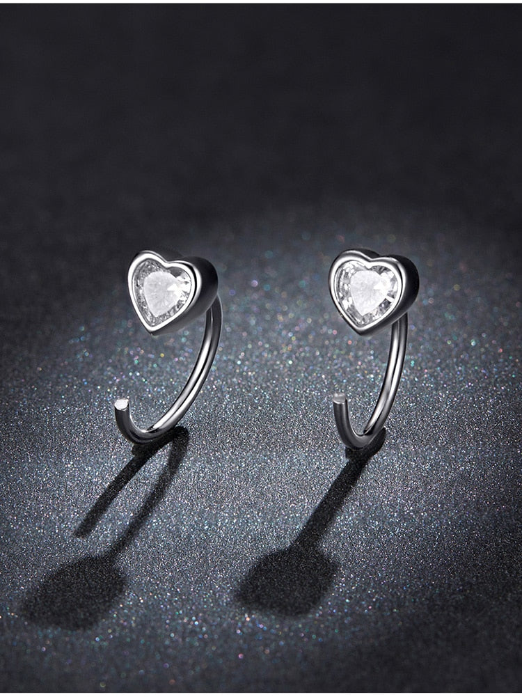 Heart Hoop Earrings