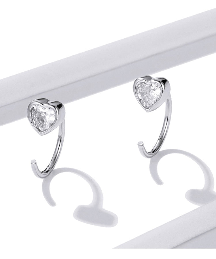 Heart Hoop Earrings