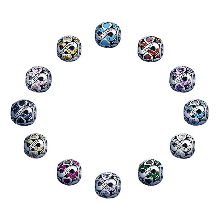 Infinite Love Birthstone Charms | CZ