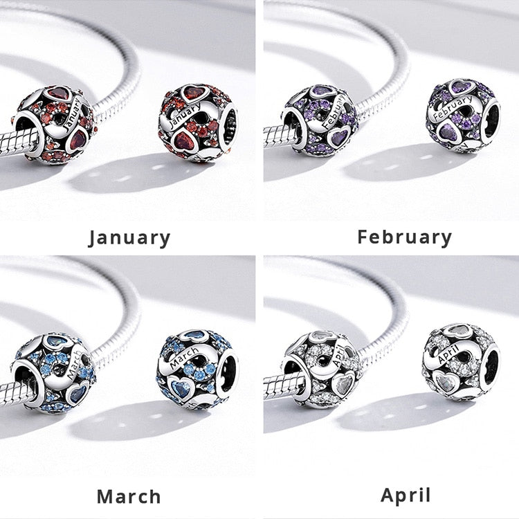 Infinite Love Birthstone Charms | CZ