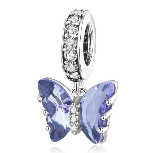 Pandora sold Sparkling Butterfly Charm, Purple CZ