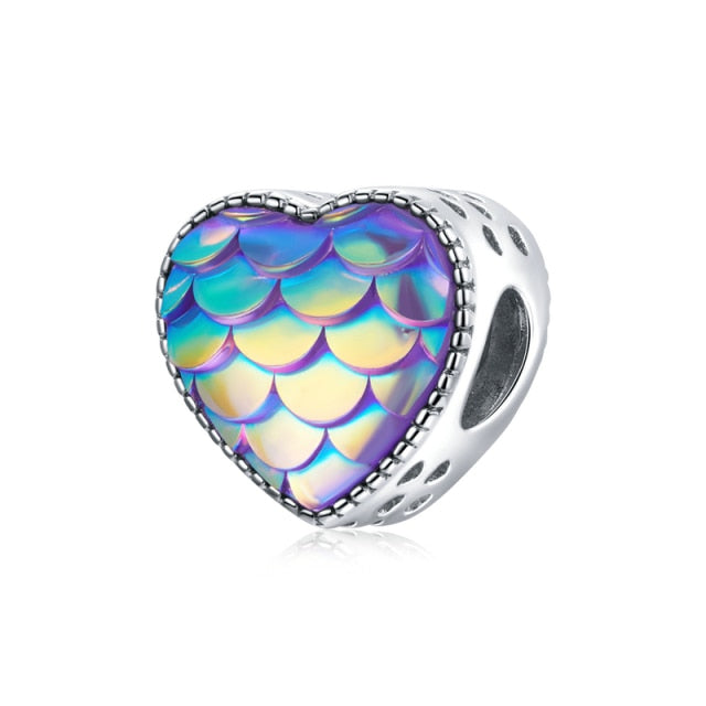 Mermaid Scales Heart Charm