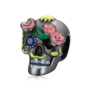 Floral Skull Charm | CZ EN
