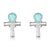 Opal Cross Earrings