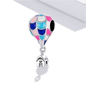 Hot Air Balloon House Dangle Charm | EN