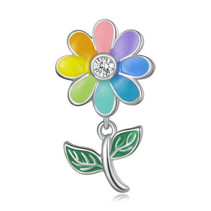 Multicolour Flower Dangle Charm | CZ EN