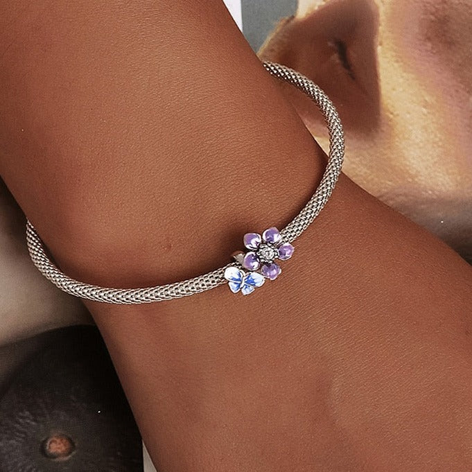 Butterfly &amp; Flower Charm | CZ EN