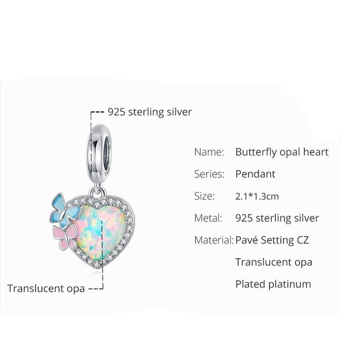 Butterfly Opal Dangle Charm | CZ EN