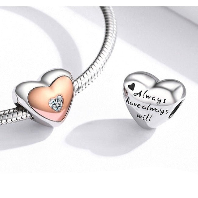 "Always with Me" Heart Charm | RGP CZ