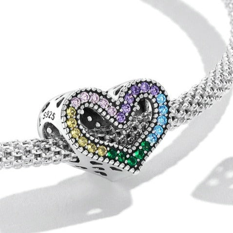 Colourful Heart Charm | CZ