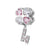 21st Clover Key Dangle Charm | CZ