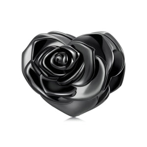 Black Rose Heart Charm | EN