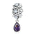 Floral Drop Dangle Charm | CZ