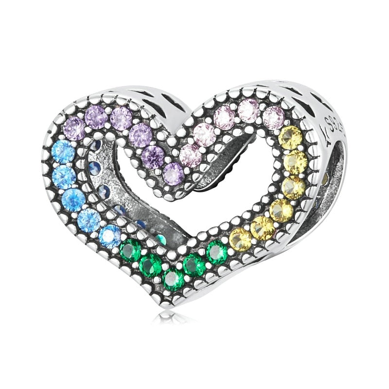 Colourful Heart Charm | CZ
