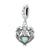 Praying Angel Opal Heart Dangle Charm | CZ